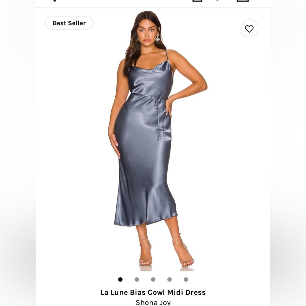 La Lune Bias Cowl Maxi Dress Shona Joy - smoke blue
